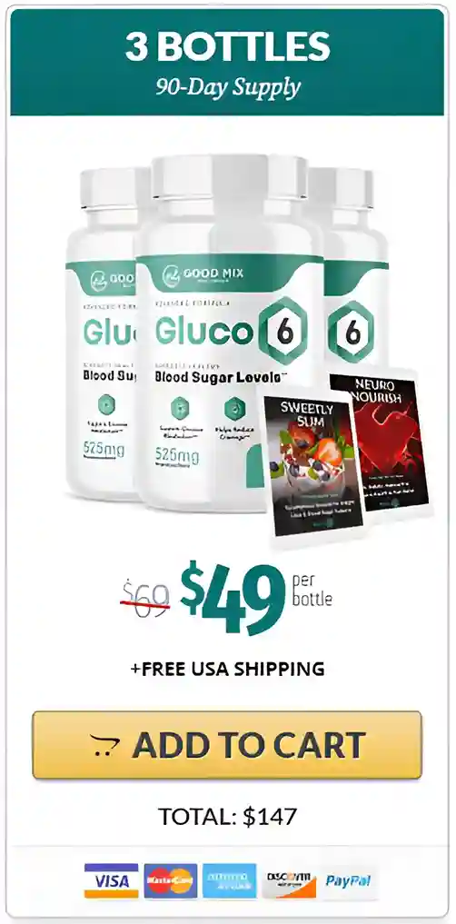Gluco6- 3 Bottle Pricing